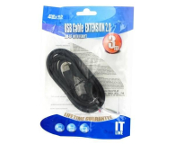4World Przedłużający USB 2.0 A-A M/F 3.0m HQ 05355 - 1404539 - zdjęcie 2